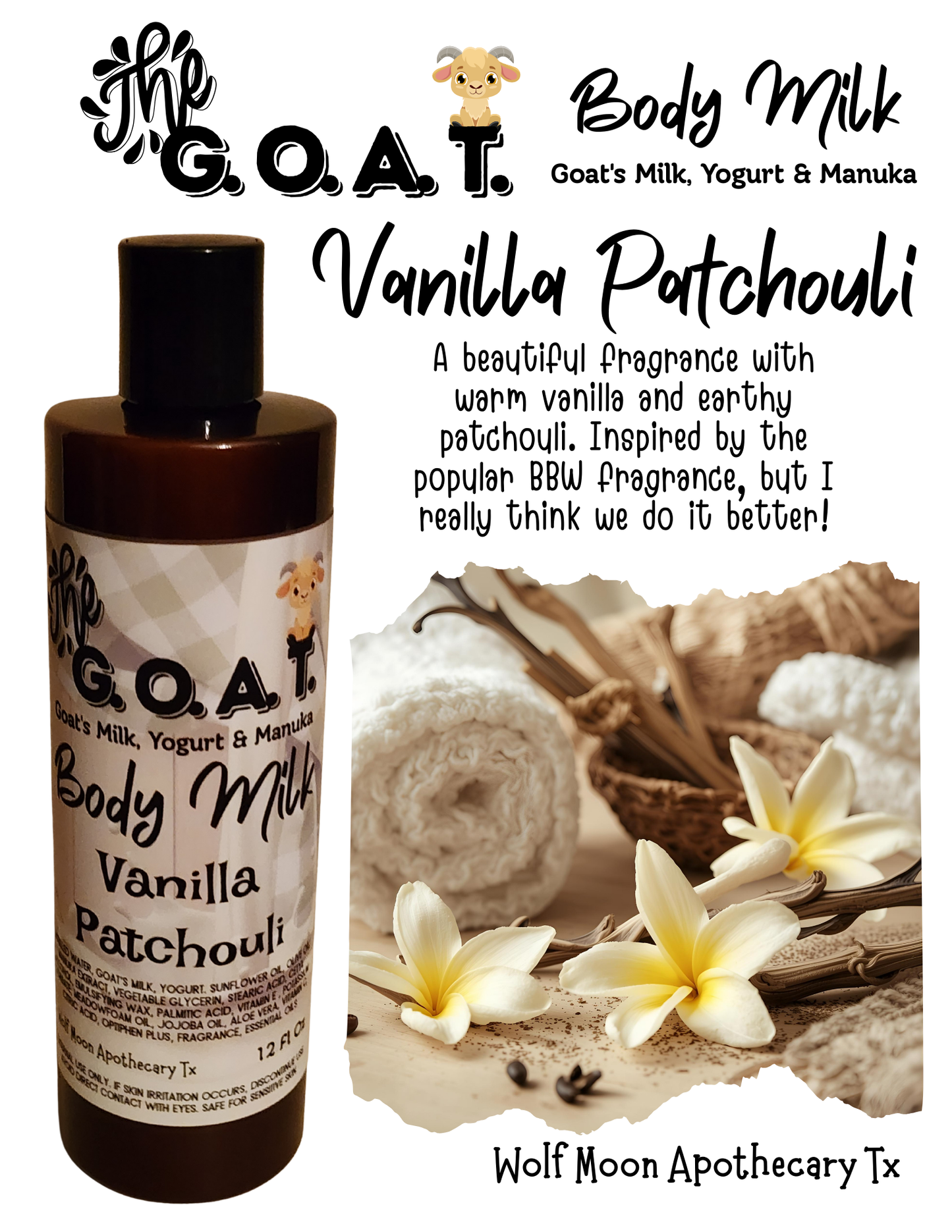 Ultra Hydrating Skin Milk | The G.O.A.T | Vanilla Patchouli