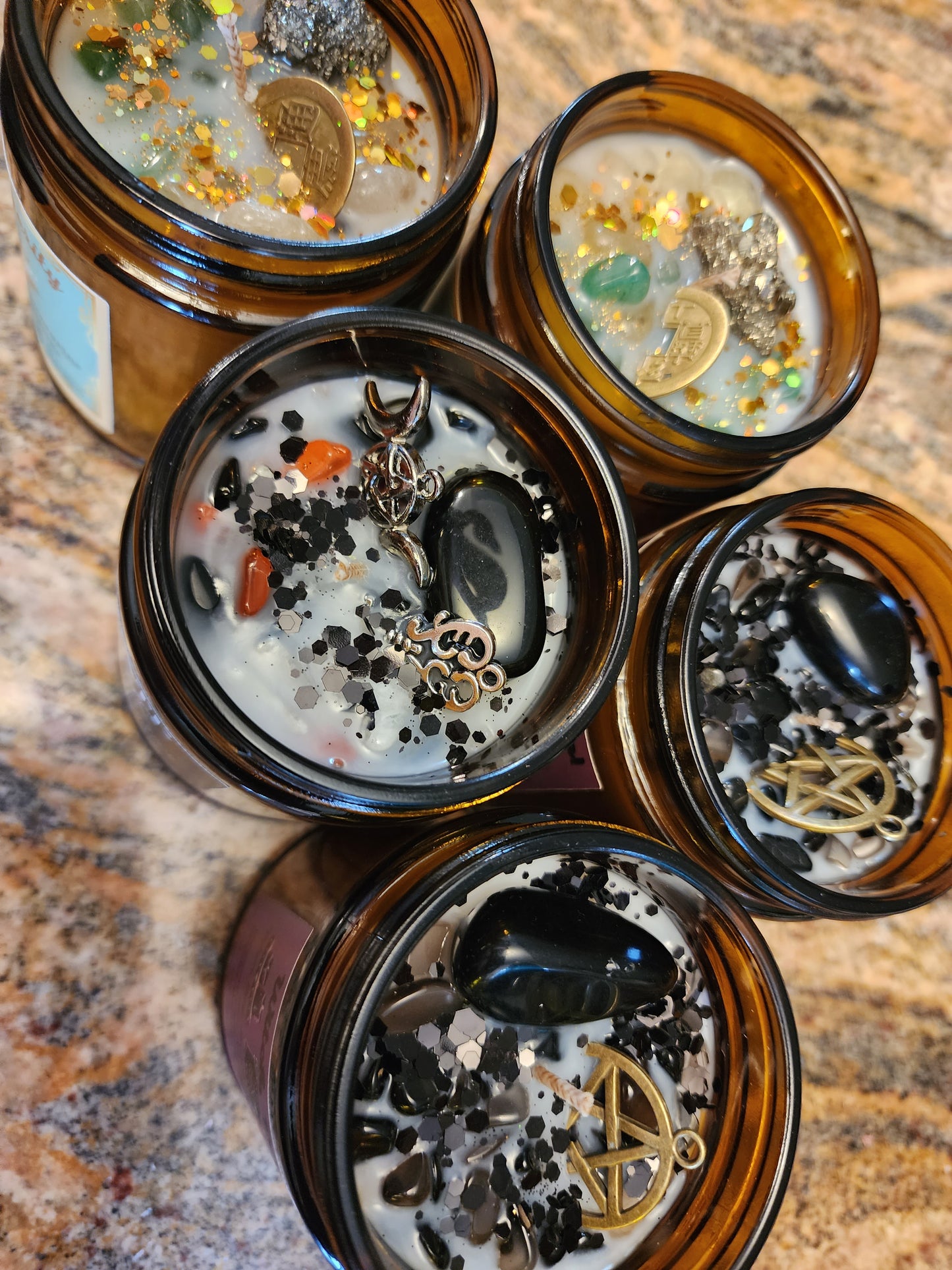 Hecate Candle with Crystals
