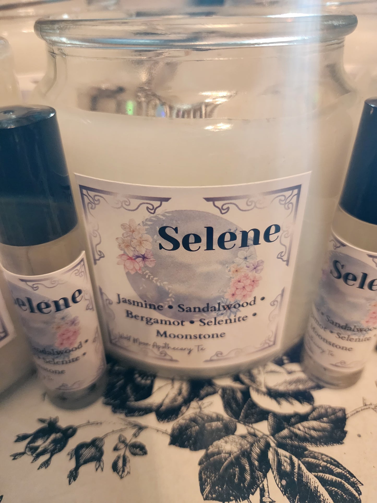 Selene Candle with Crystals