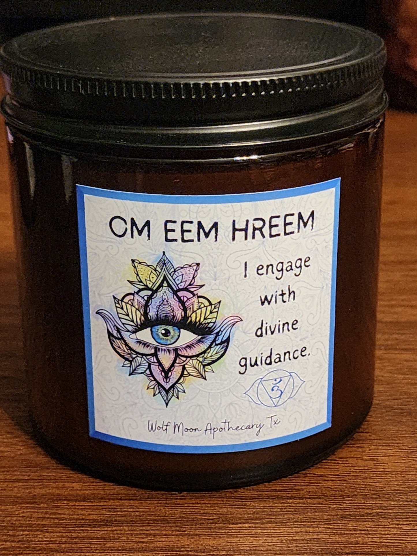 Third Eye Chakra Candle with Crystals