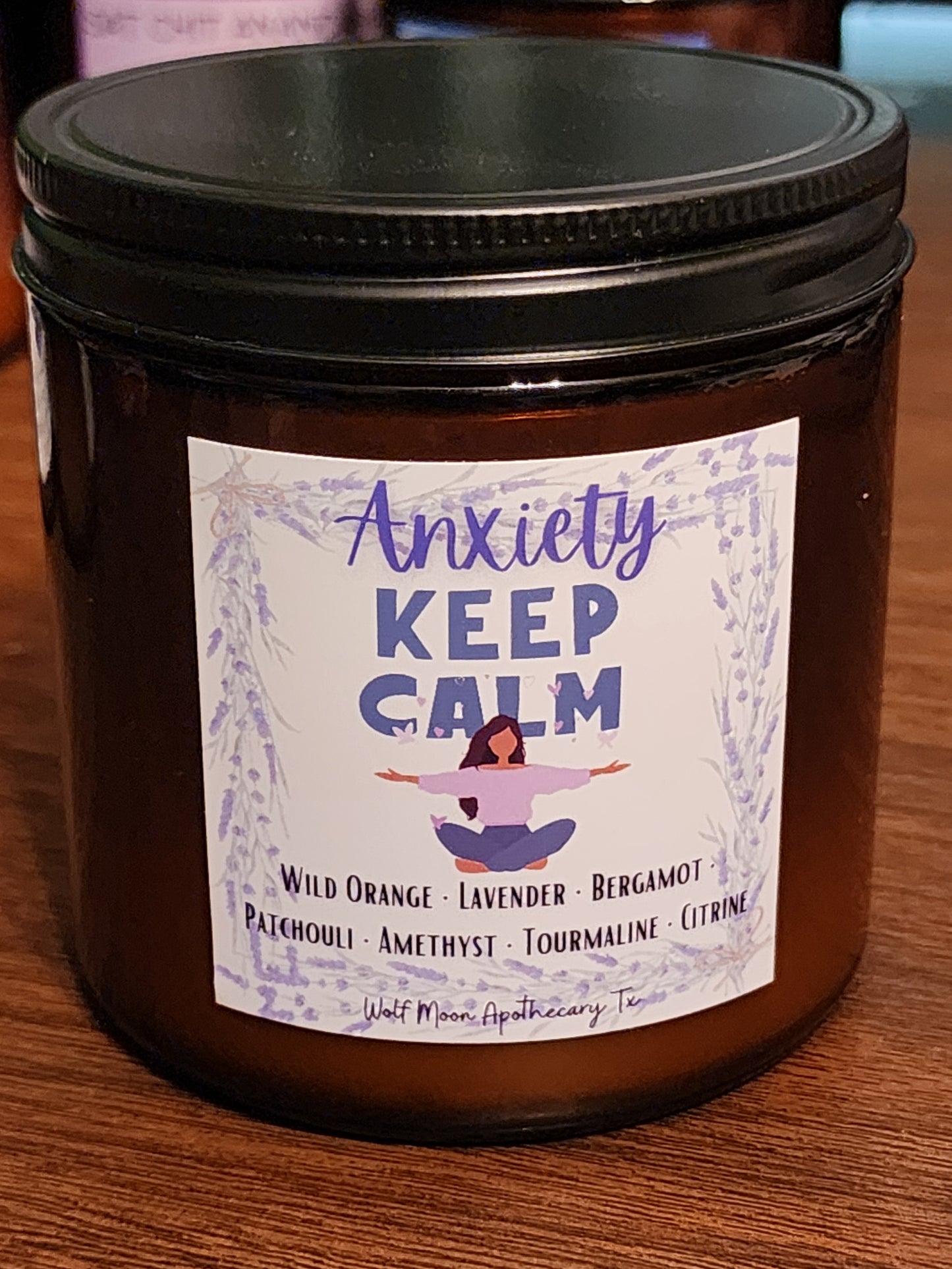 Anxiety Candle with Crystals