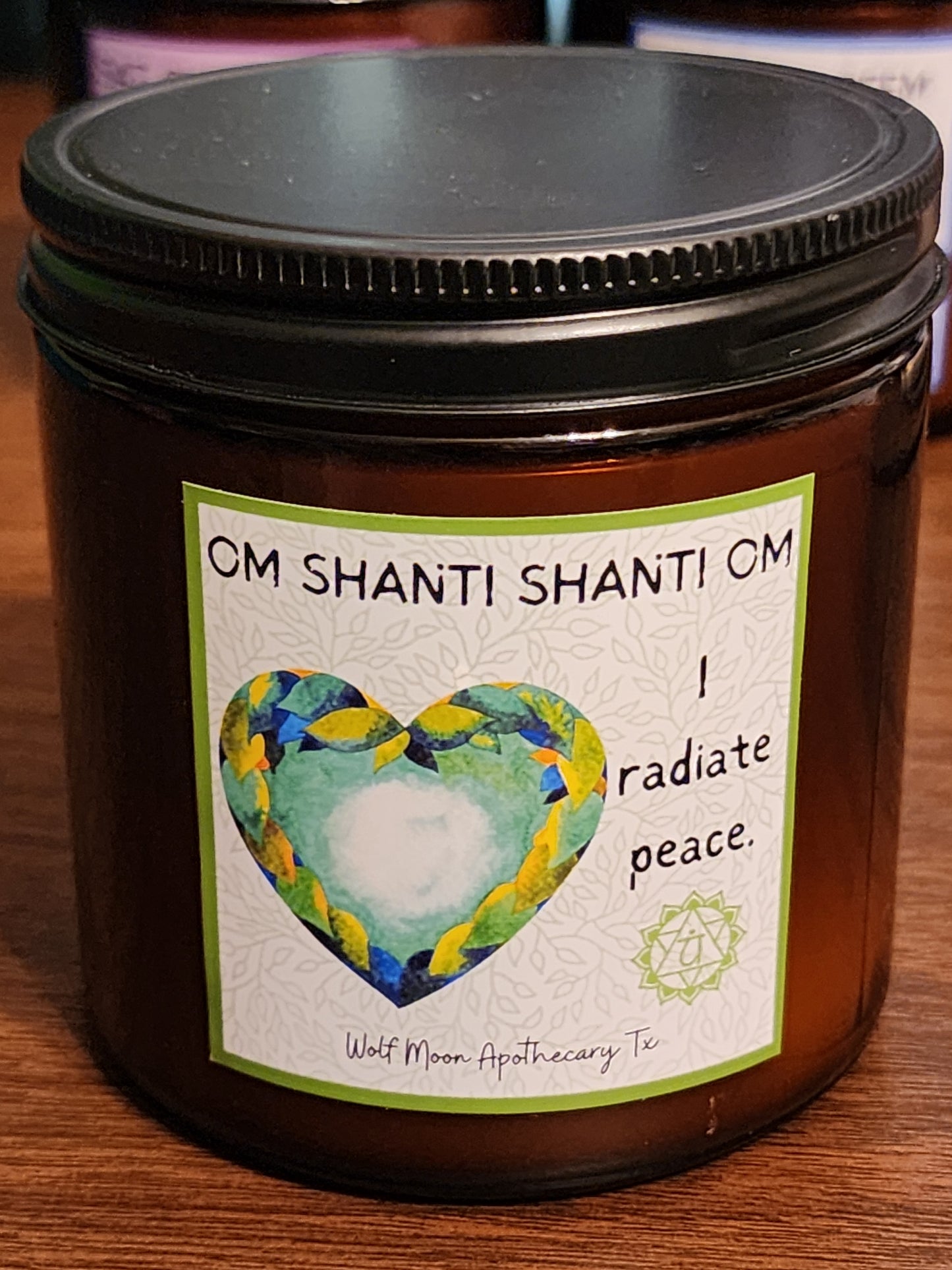Heart Chakra Candle with Crystals