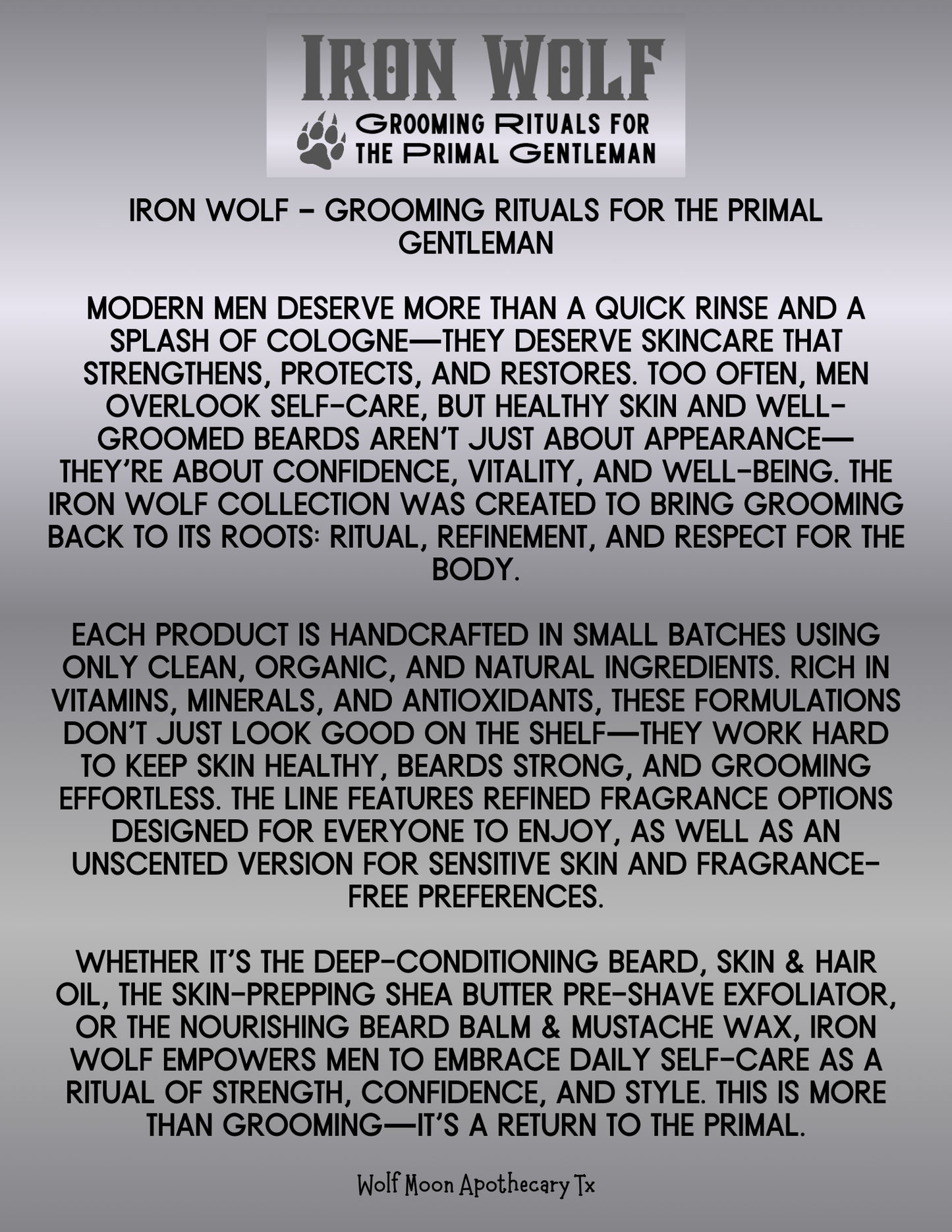 IRON WOLF Organic Beard Balm & Mustache Wax