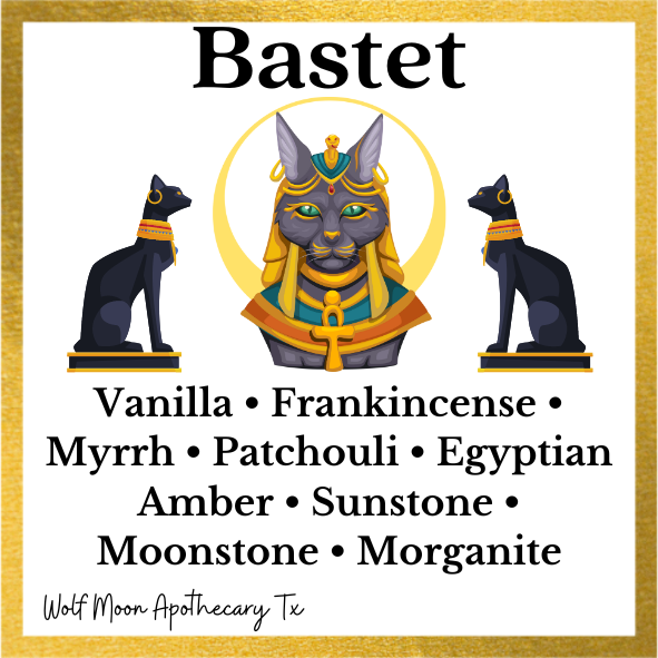 Bastet Candle with Crystals