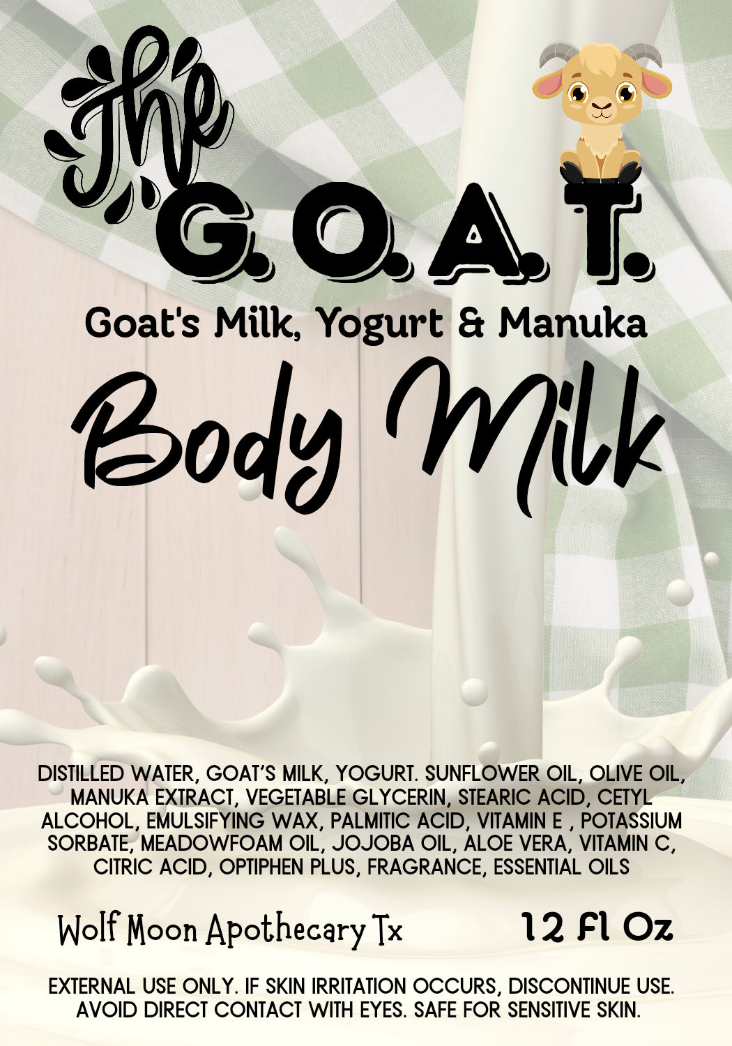 Ultra Hydrating Skin Milk | The G.O.A.T | Butt Naked
