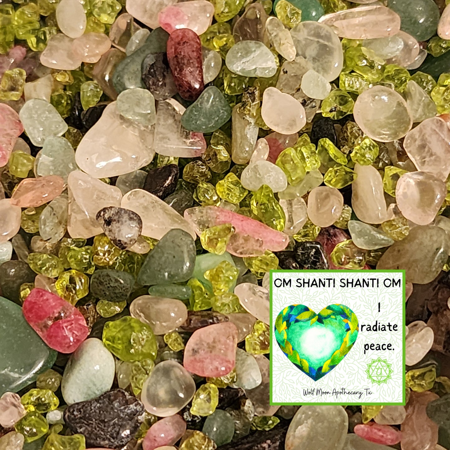 Heart Chakra Candle with Crystals