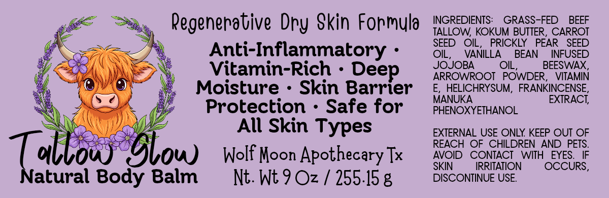 TALLOW GLOW | The Perfect Tallow-Infused Body Balm Butter - Wolf Moon Apothecary TX