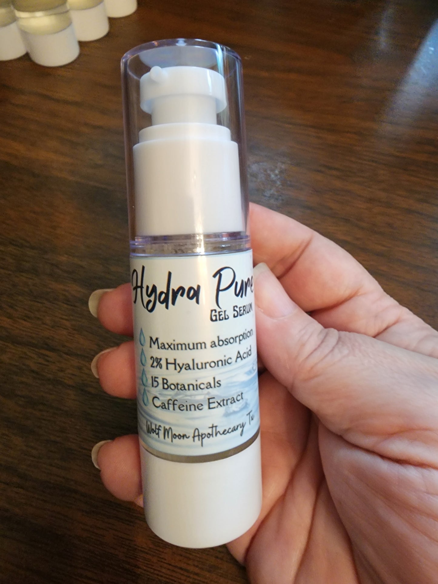 Hydra PURE + Hyaluronic Acid Gel Serum + Natural Organic Botanicals + Caffeine Extract + Extreme Hydration