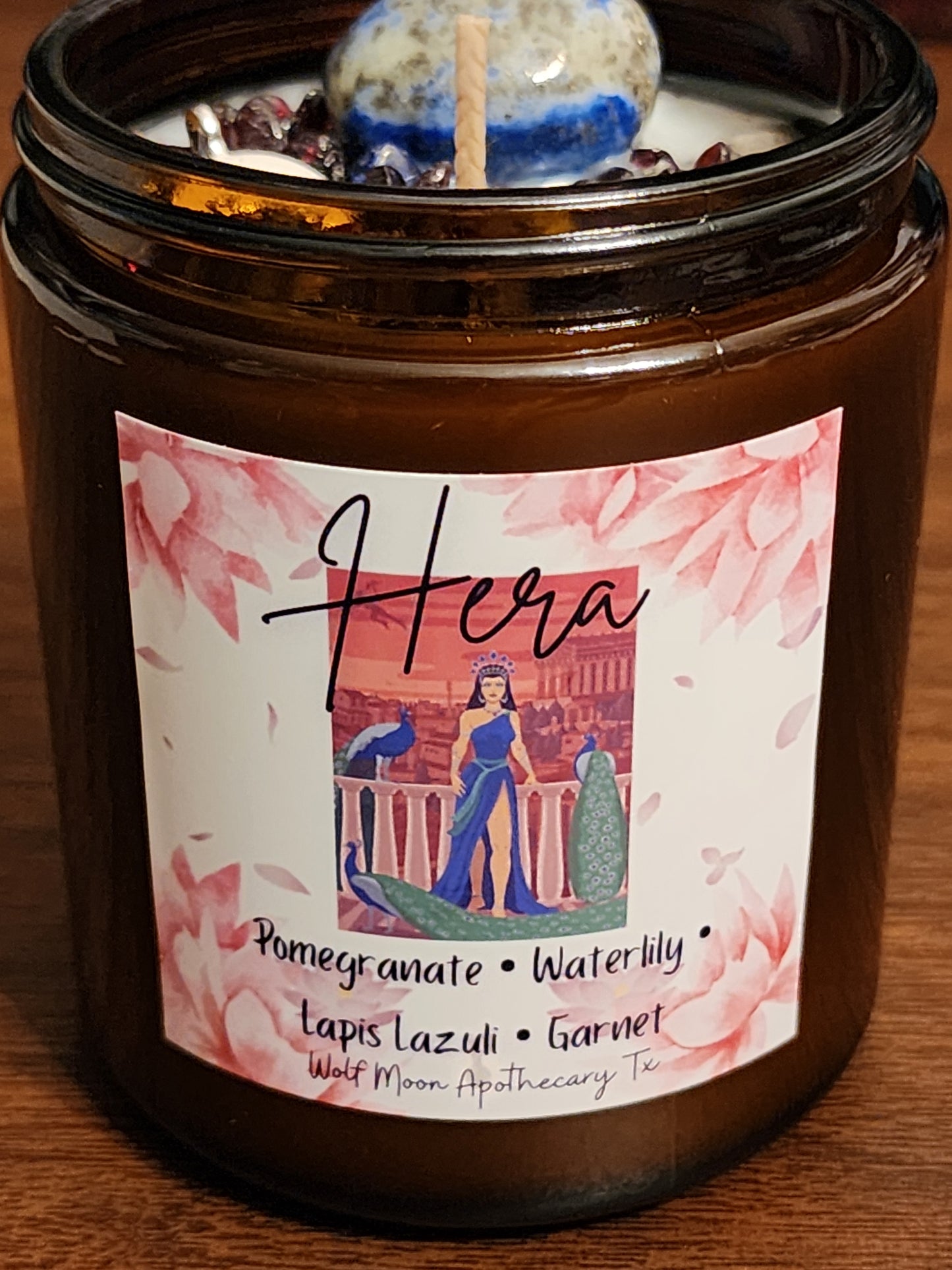 Hera Candle with Crystals