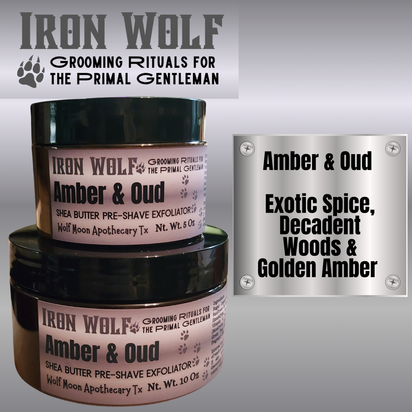 IRON WOLF Organic Shea Butter Pre-Shave Exfoliator