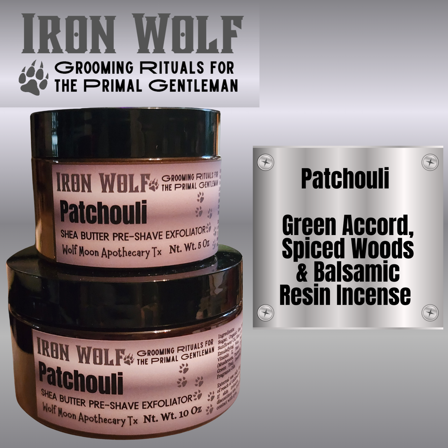 IRON WOLF Organic Shea Butter Pre-Shave Exfoliator