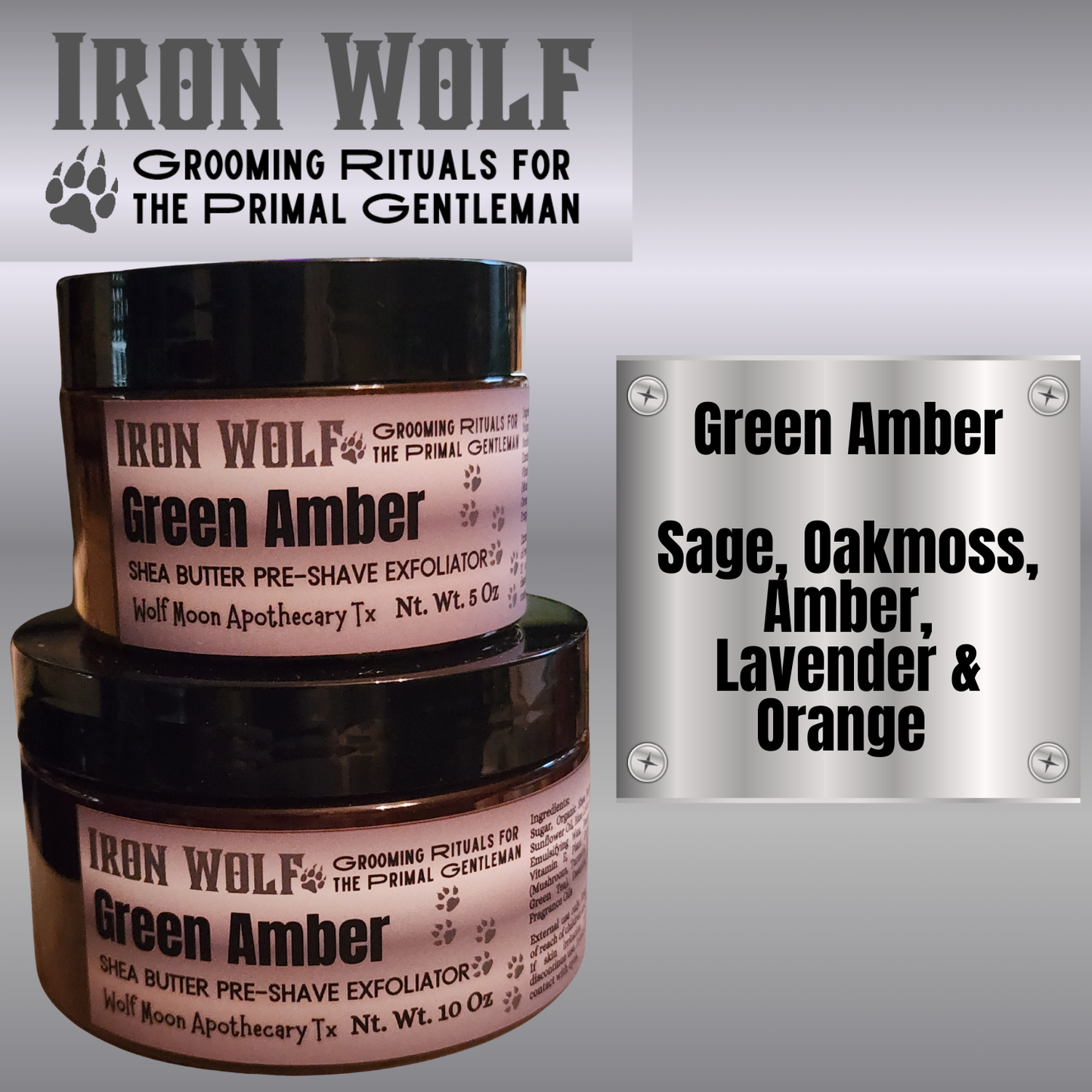 IRON WOLF Organic Shea Butter Pre-Shave Exfoliator