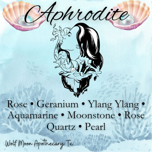 Aphrodite Candle with Crystals