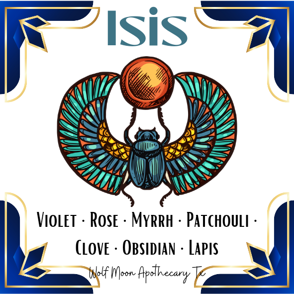 Isis Candle with Crystals
