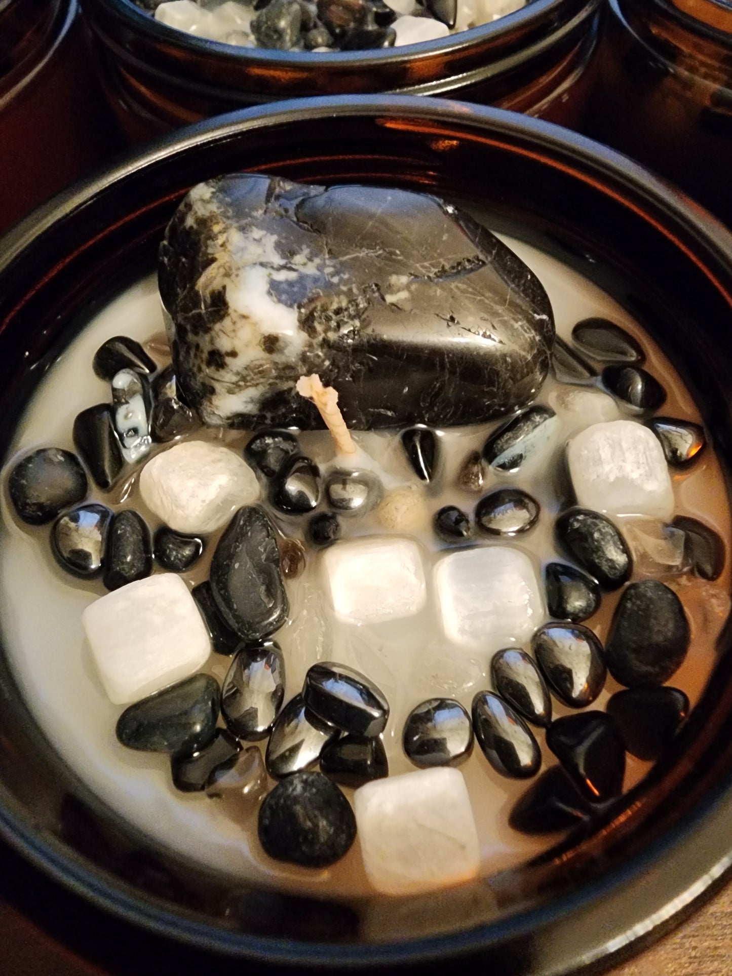 Transmute Candle with Crystals + Crystal Candles + Healing Crystals + Healing Candles + Organic Apothecary + Energy Healing + Spiritual Candles + Transmute Energy