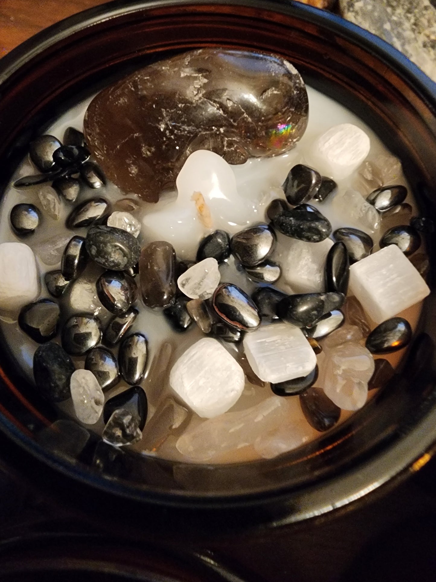Transmute Candle with Crystals + Crystal Candles + Healing Crystals + Healing Candles + Organic Apothecary + Energy Healing + Spiritual Candles + Transmute Energy