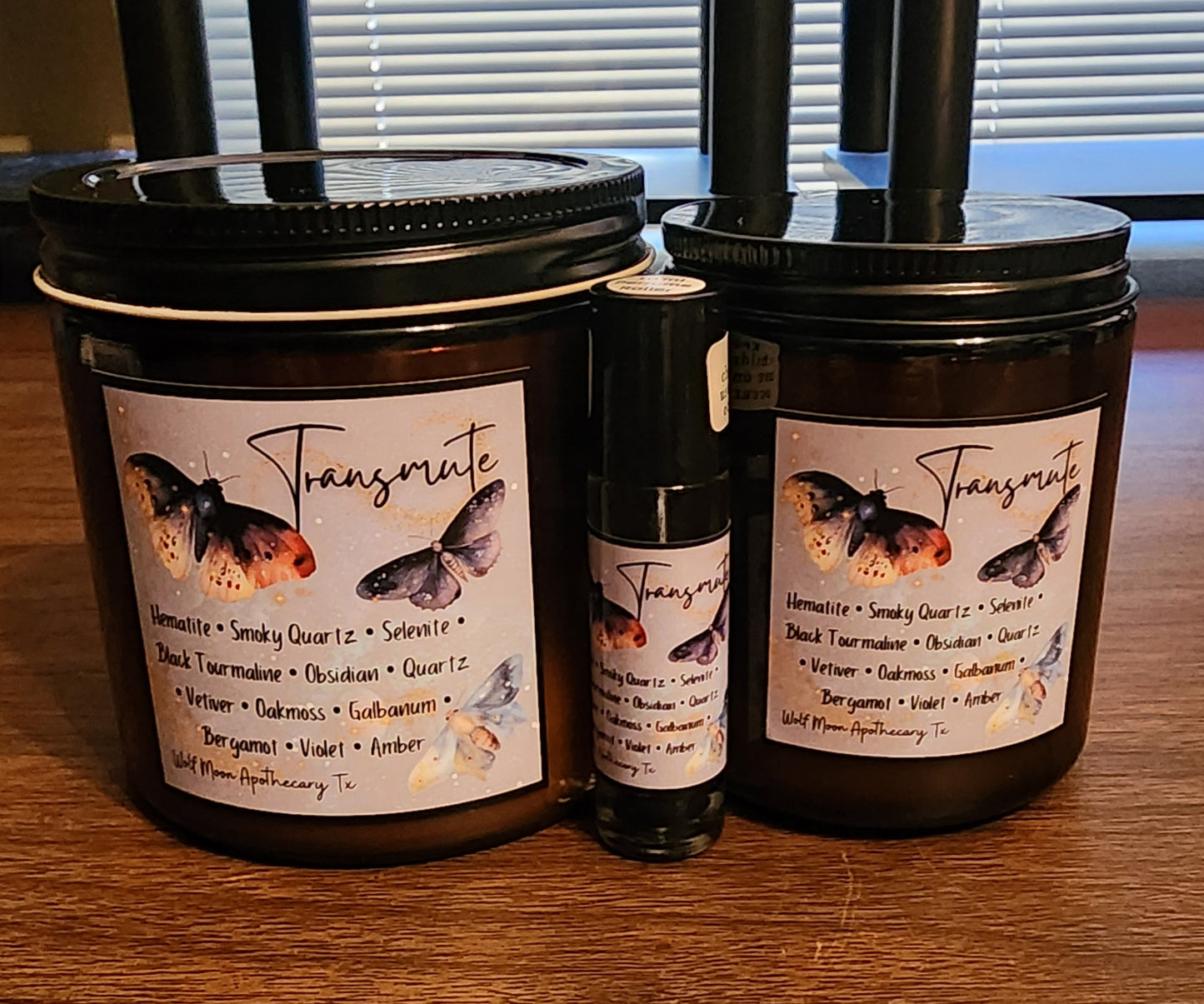 Transmute Candle with Crystals + Crystal Candles + Healing Crystals + Healing Candles + Organic Apothecary + Energy Healing + Spiritual Candles + Transmute Energy
