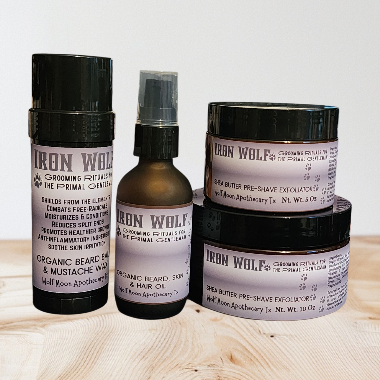 IRON WOLF Organic Beard Balm & Mustache Wax