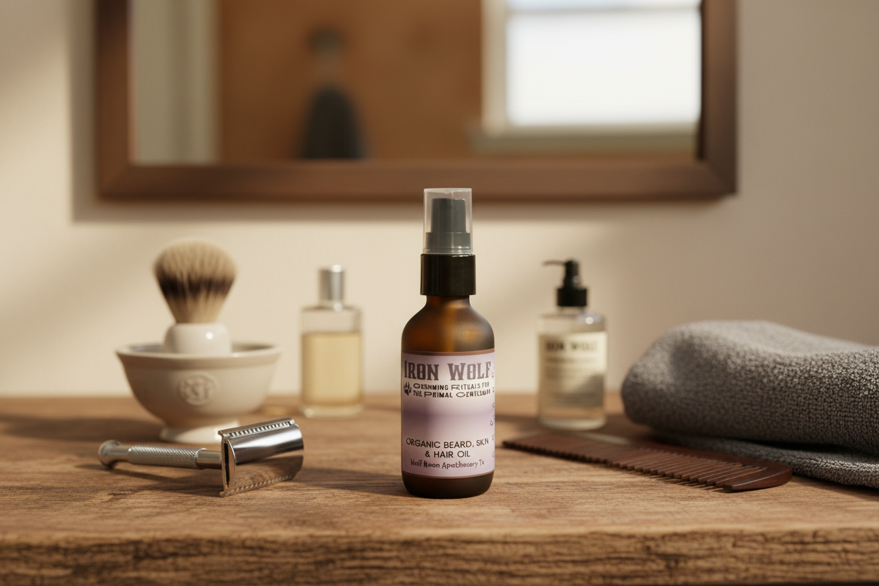 Men's Beard Care | IRON WOLF Organic Beard, Skin & Hair Oil