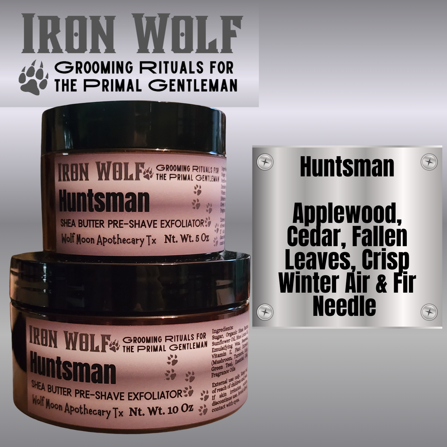 IRON WOLF Organic Shea Butter Pre-Shave Exfoliator