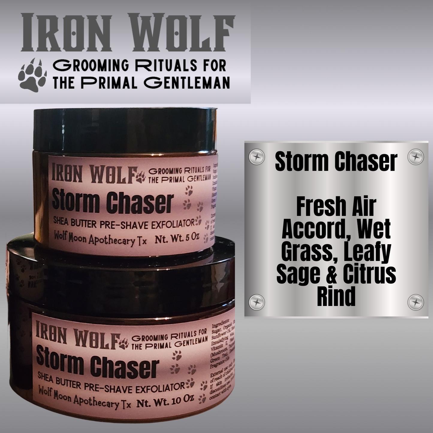 IRON WOLF Organic Shea Butter Pre-Shave Exfoliator