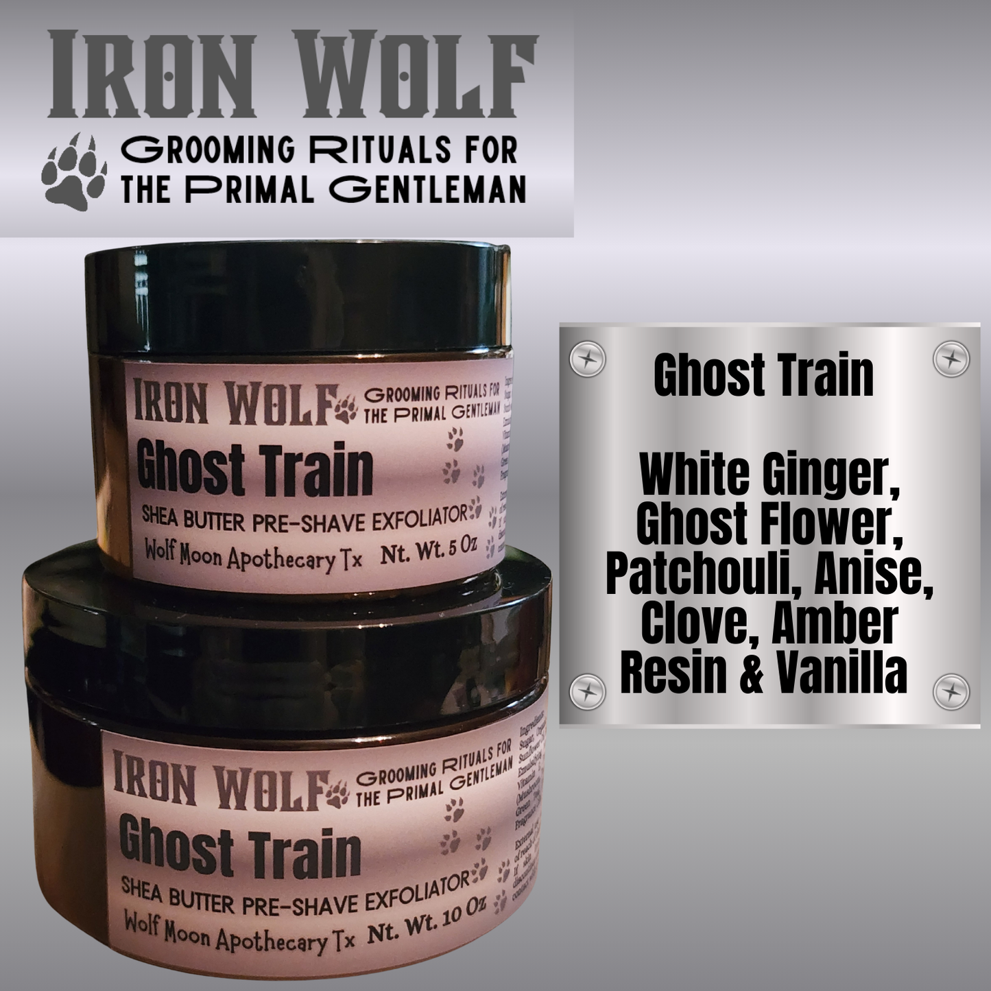 IRON WOLF Organic Shea Butter Pre-Shave Exfoliator