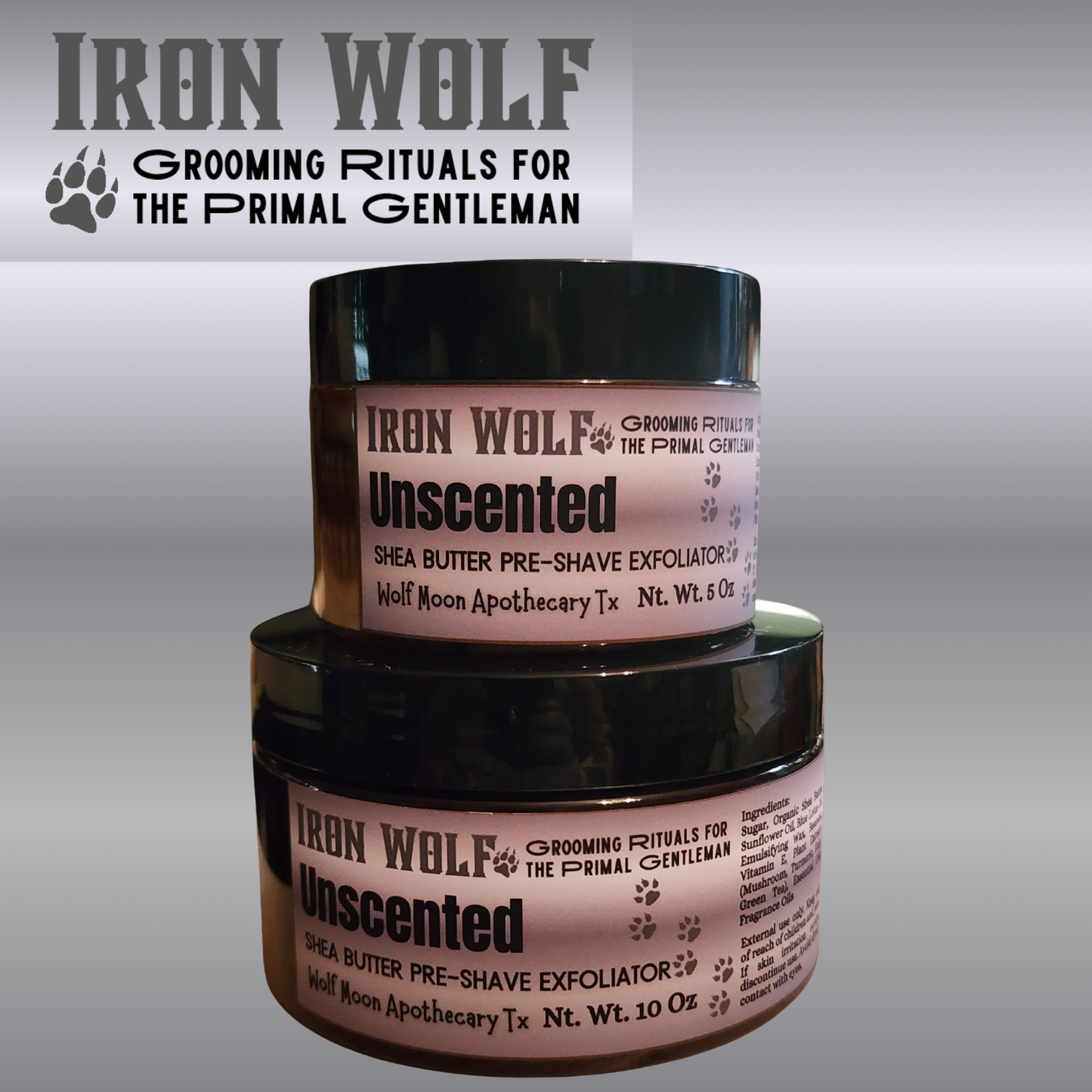 IRON WOLF Organic Shea Butter Pre-Shave Exfoliator