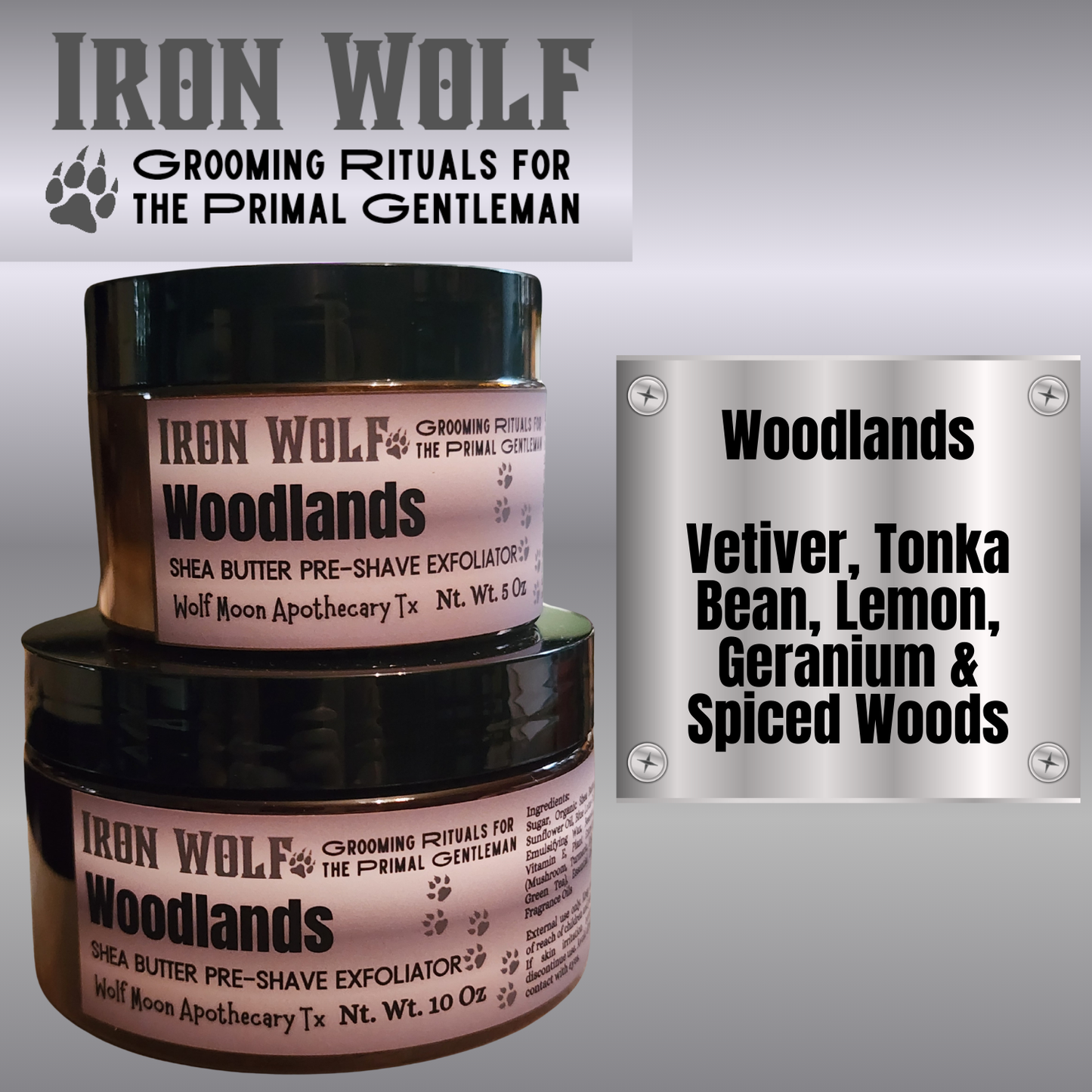 IRON WOLF Organic Shea Butter Pre-Shave Exfoliator