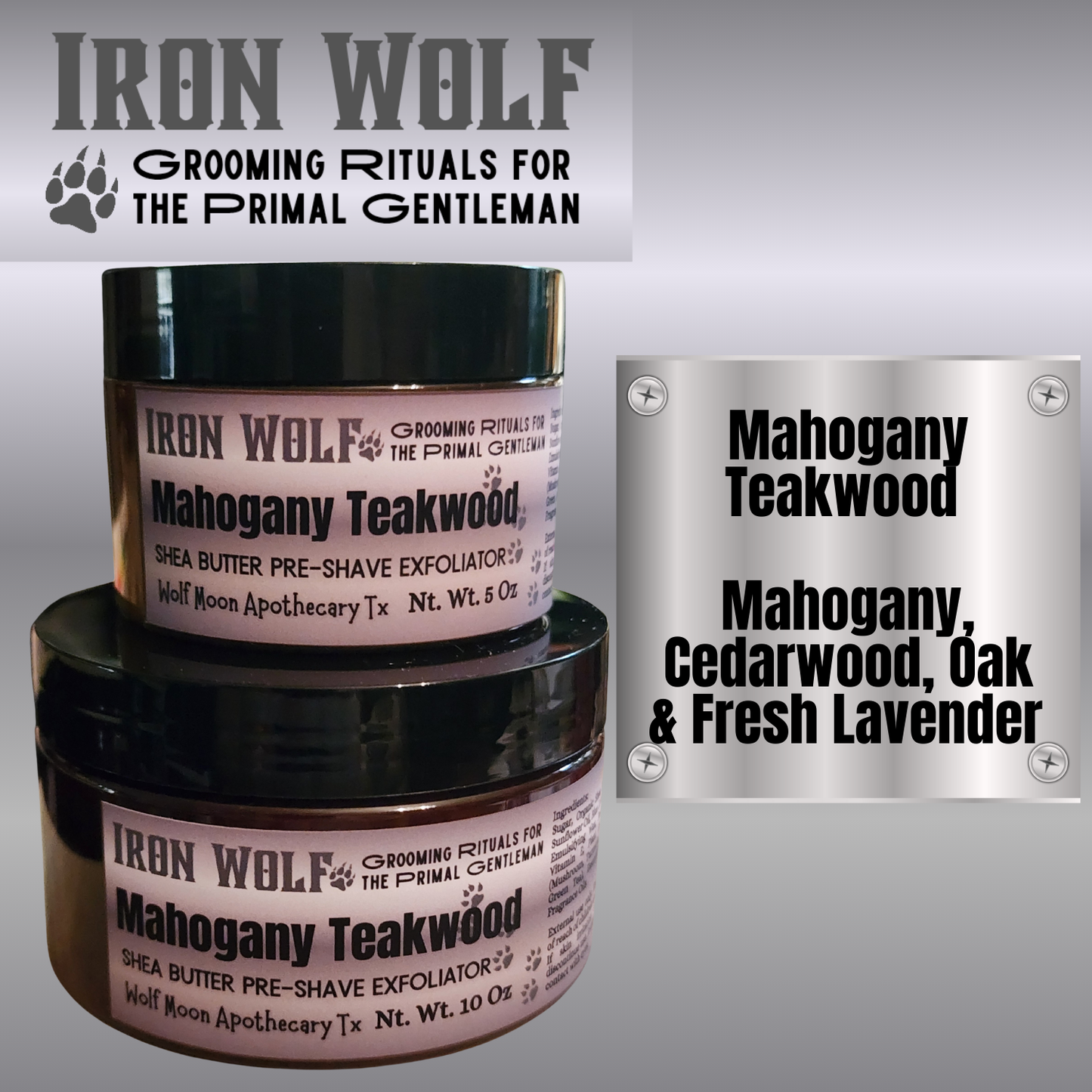 IRON WOLF Organic Shea Butter Pre-Shave Exfoliator