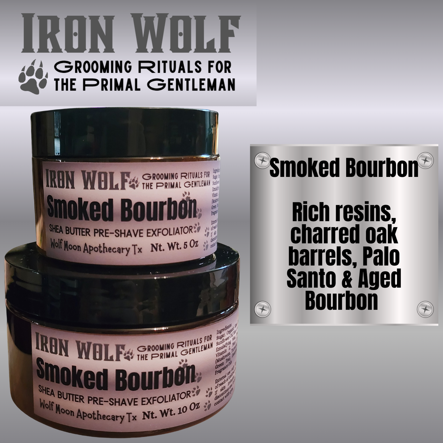 IRON WOLF Organic Shea Butter Pre-Shave Exfoliator