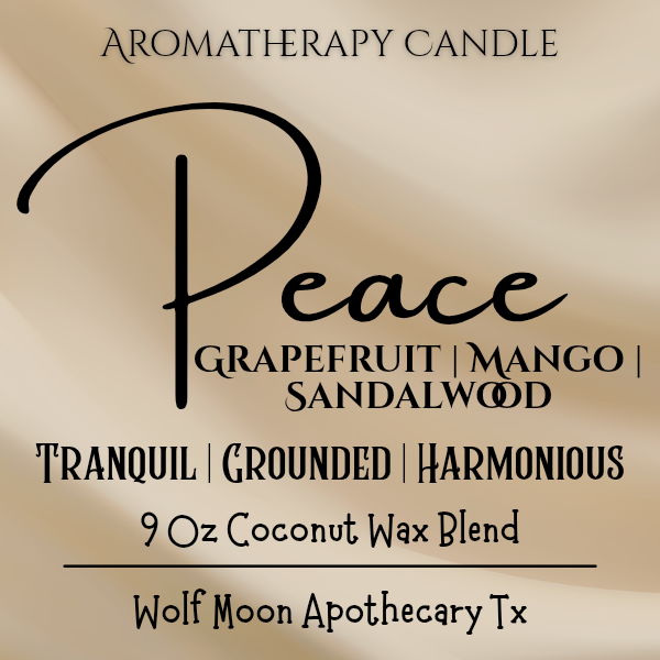 Candles | Aromatherapy Collection | Hand-Poured in 9 Oz Amber Jars | Organic Coconut Wax Blend | Cotton Core Wicks