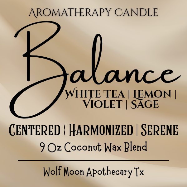 Candles | Aromatherapy Collection | Hand-Poured in 9 Oz Amber Jars | Organic Coconut Wax Blend | Cotton Core Wicks