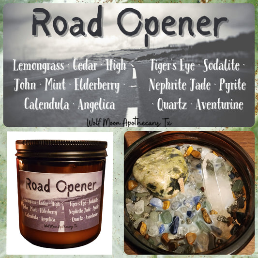 Road Opener Candle with Crystals