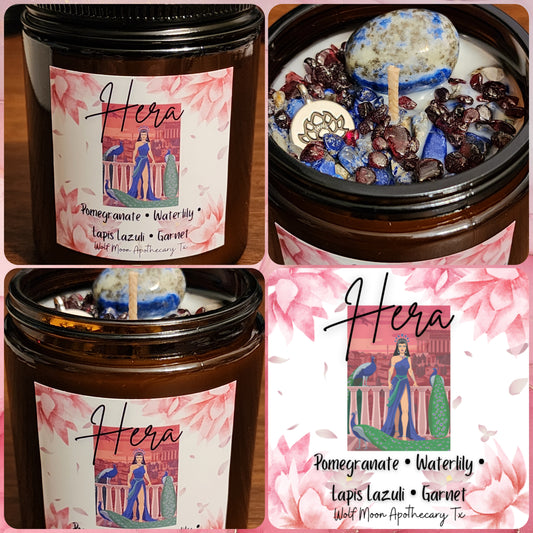 Hera Candle with Crystals