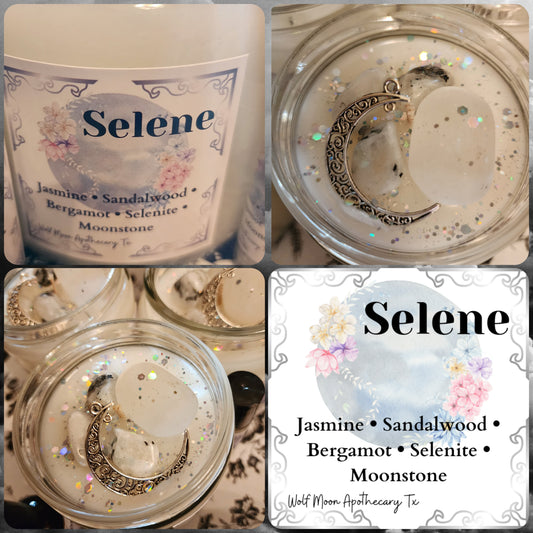 Selene Candle with Crystals