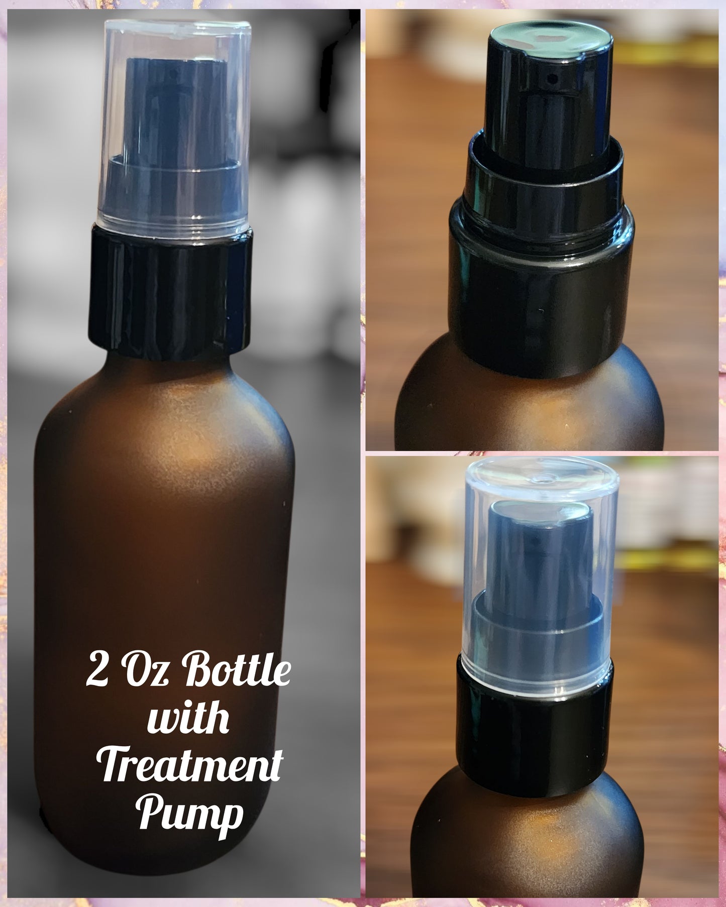 LUXE Perfume, Body & Hair Oil | 2 Oz Luxury Blends | Treatment Pump Bottle