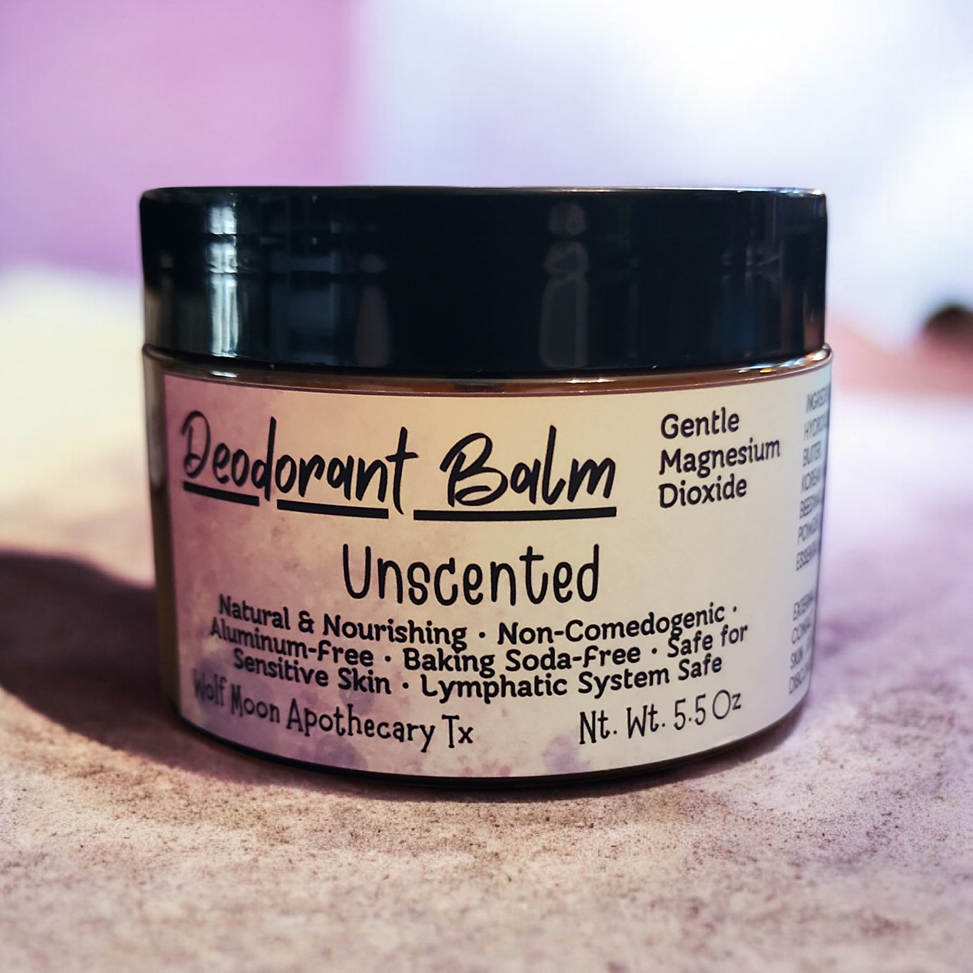 Natural Deodorant Balms | 5.5 Oz Jars | Aluminum-Free | Baking Soda-Free | HS-FRIENDLY | Great for sensitive skin