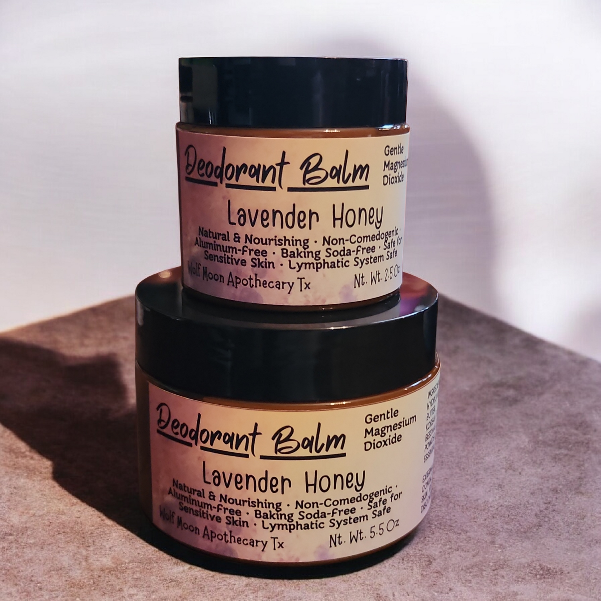 Natural Deodorant Balms | 5.5 Oz Jars | Aluminum-Free | Baking Soda-Free | HS-FRIENDLY | Great for sensitive skin