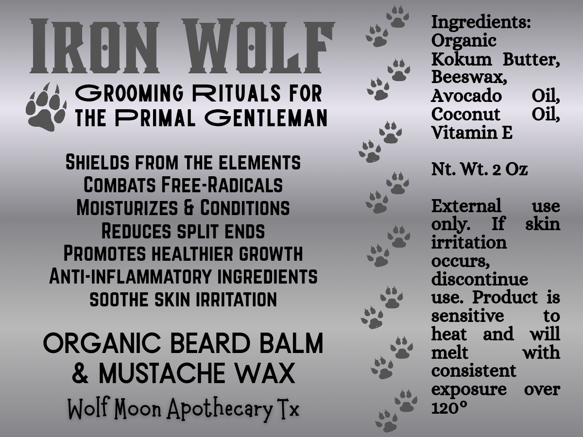 IRON WOLF Organic Beard Balm & Mustache Wax