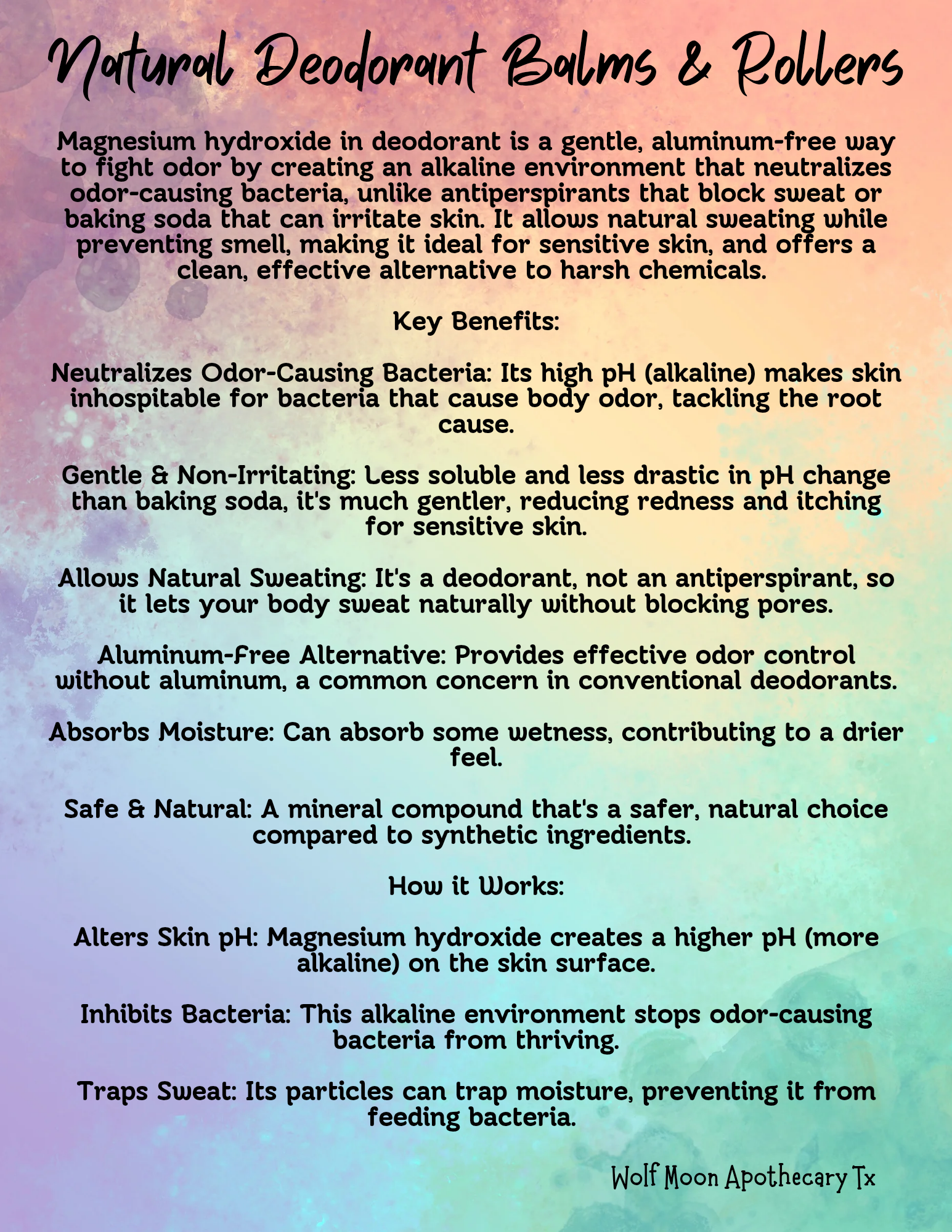Natural Deodorant Balms | 5.5 Oz Jars | Aluminum-Free | Baking Soda-Free | HS-FRIENDLY | Great for sensitive skin