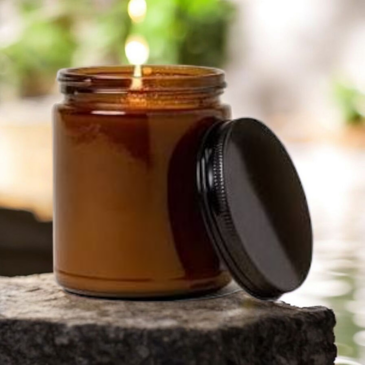 Aromatherapy | Hand-Poured Candles in 9 Oz Amber Jars | Organic Coconut Wax Blend | Cotton Core Wicks