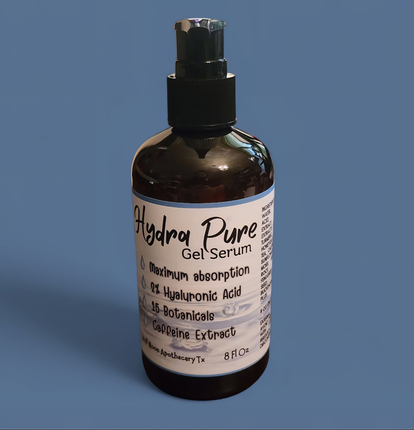 Hydra PURE | Hyaluronic Acid Gel Serum | Natural Organic Botanicals | Caffeine Extract | Extreme Hydration