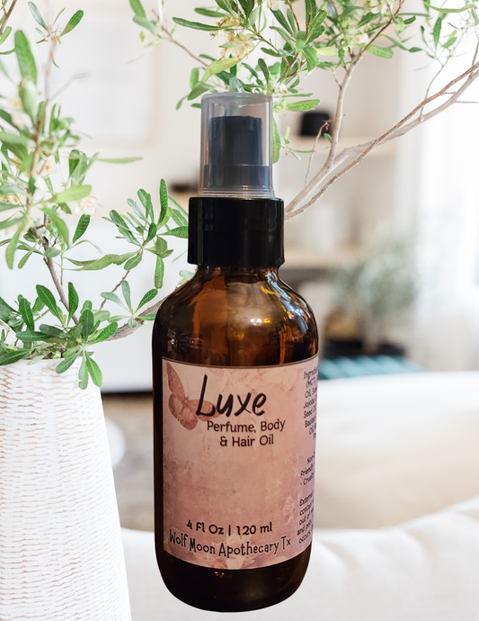 LUXE Perfume, Body & Hair Oil | 4 Oz Luxury Blends | Fine Mist Spray Bottle