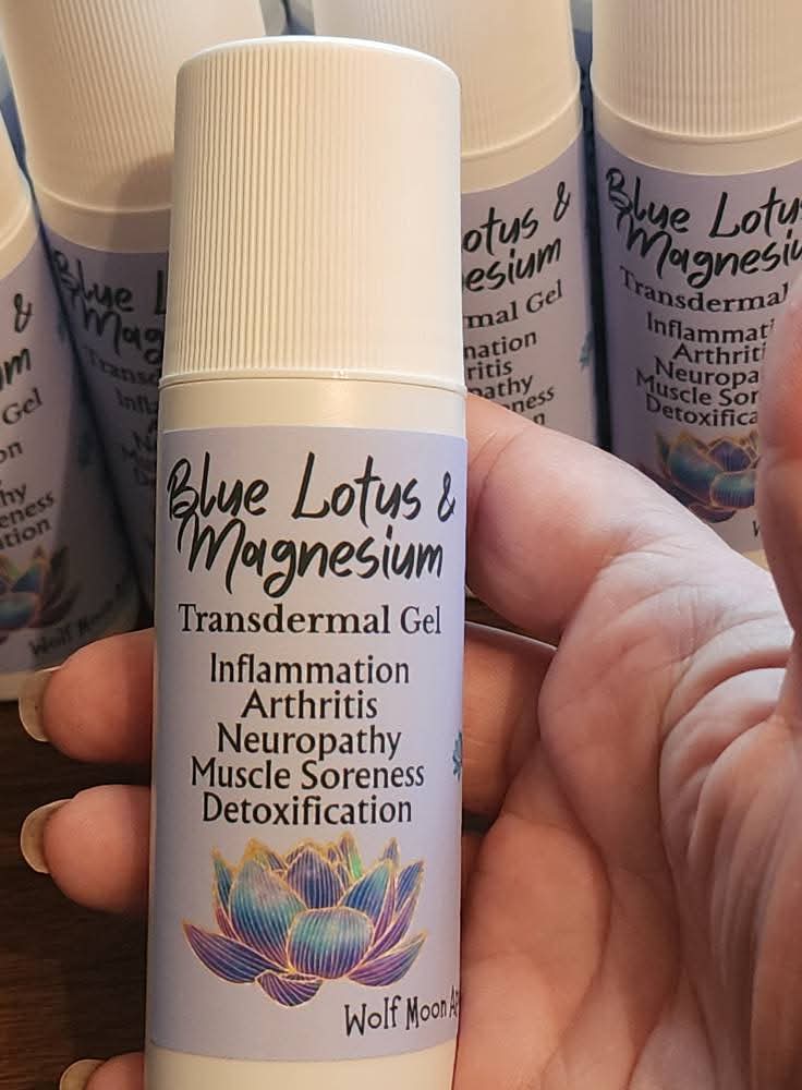 Blue Lotus & Magnesium Transdermal Gel | Natural, STRONG Topical Pain Management