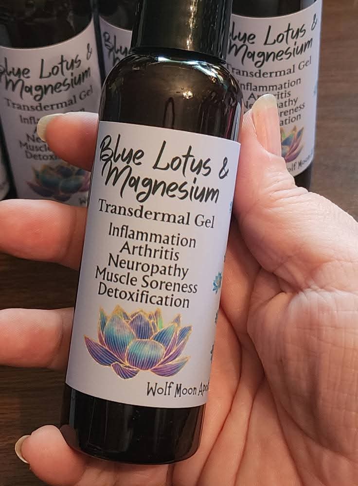 Blue Lotus & Magnesium Transdermal Gel | Natural, STRONG Topical Pain Management