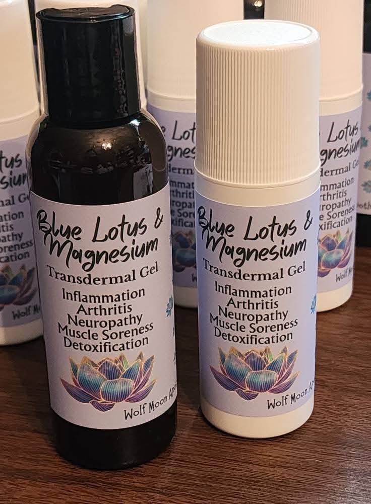 Blue Lotus & Magnesium Transdermal Gel | Natural, STRONG Topical Pain Management