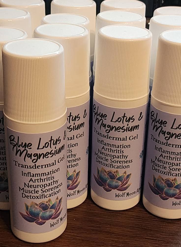 Blue Lotus & Magnesium Transdermal Gel | Natural, STRONG Topical Pain Management